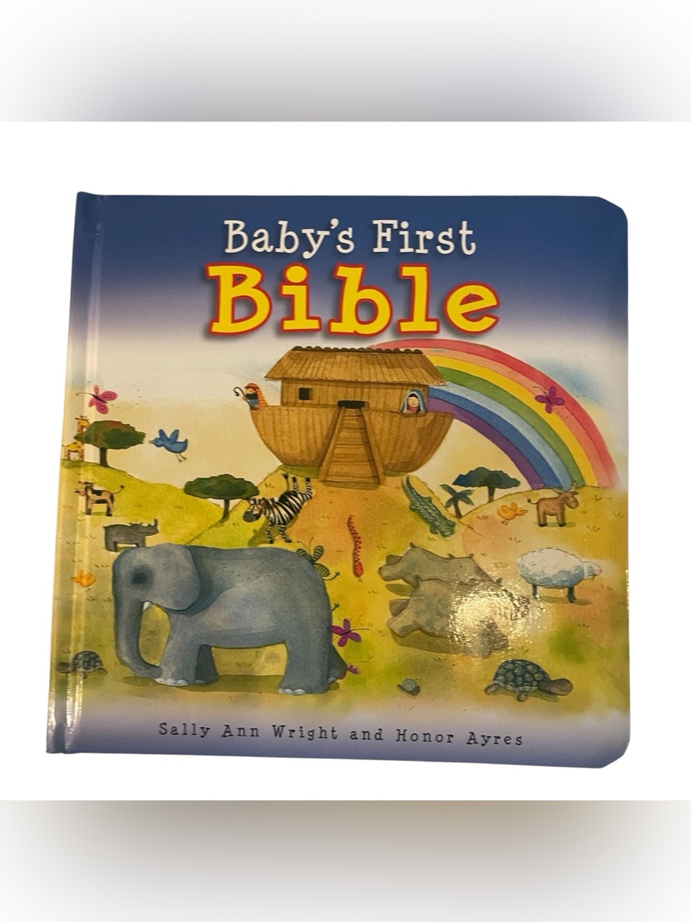 Baby's First Bible - Illustrated Animal Board Book (Blue, Yellow, Green) - Picture 1 of 5